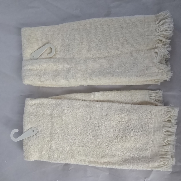 VTG Christmas Holiday (2) Fringed Hand Guest Towel Bells 11" x 18" Fingertip - Picture 6 of 8